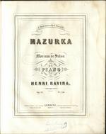 Mazurka, morceau de salon pour piano ... op. 12.